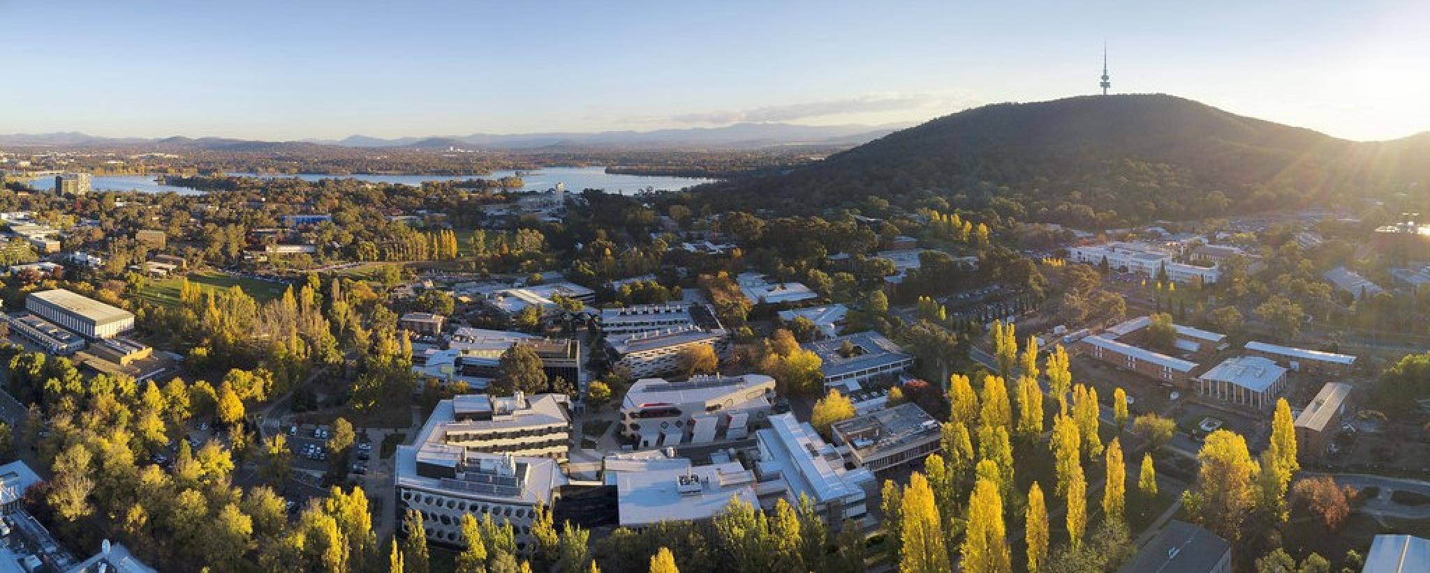 Aerial shot of Canberra