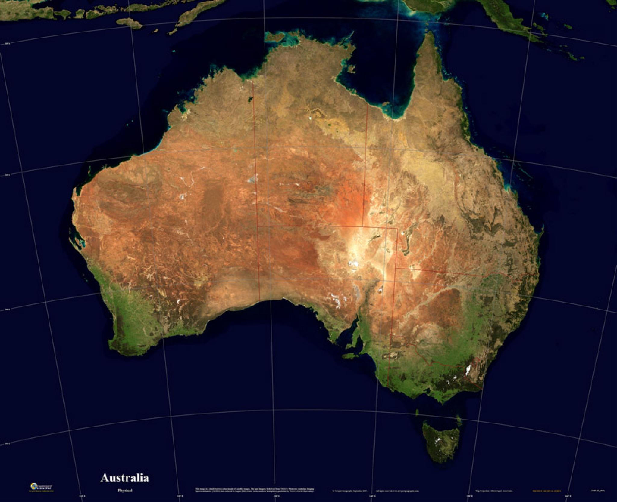 Map of Australia. Image: Newport Geographic