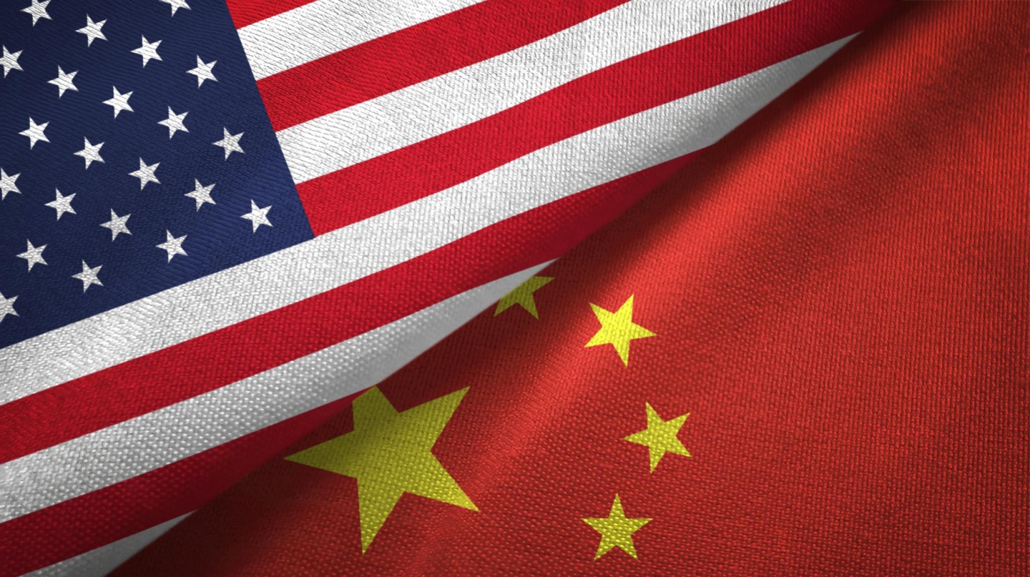 Flags of USA and China