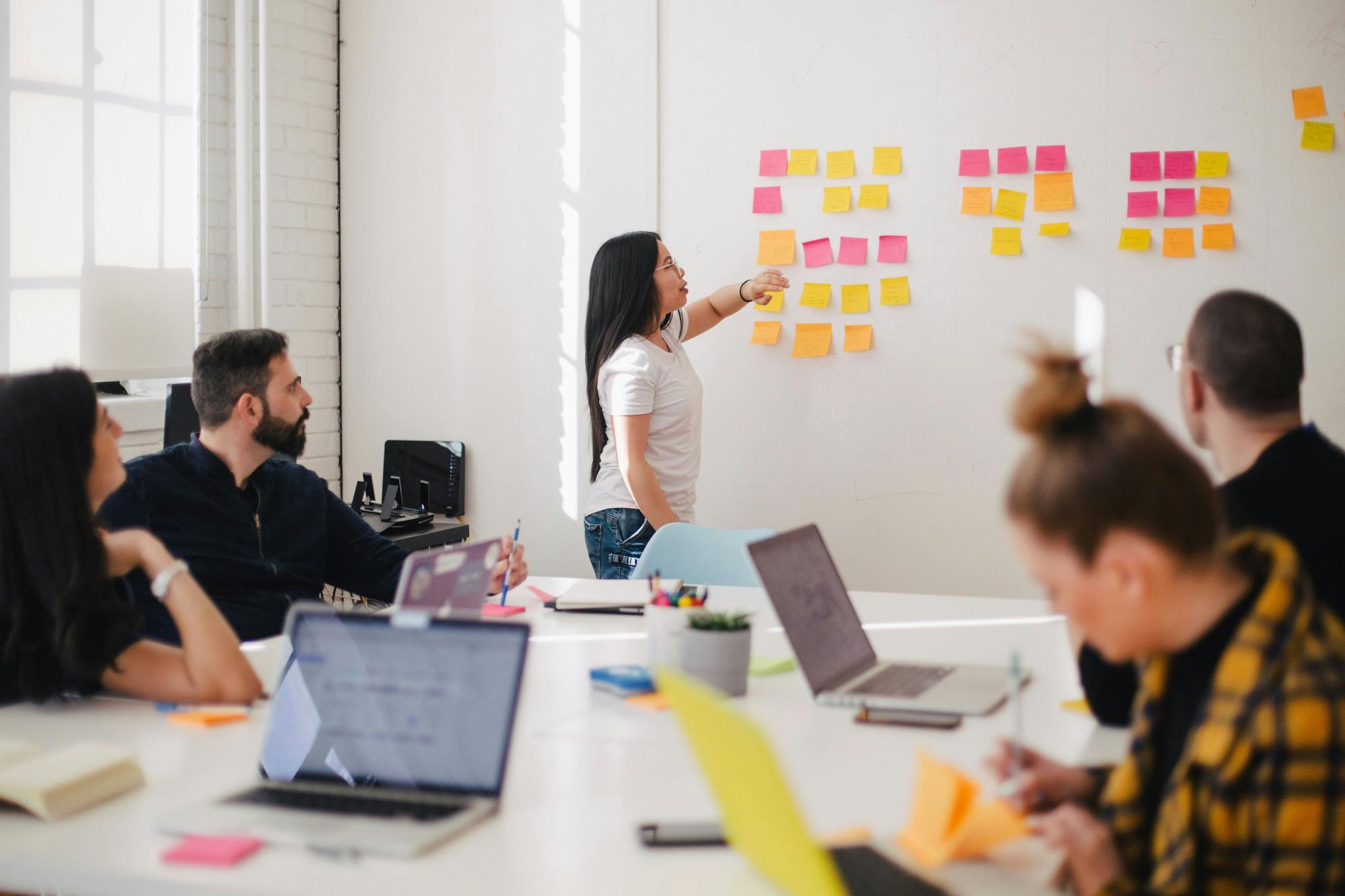 People working in an office