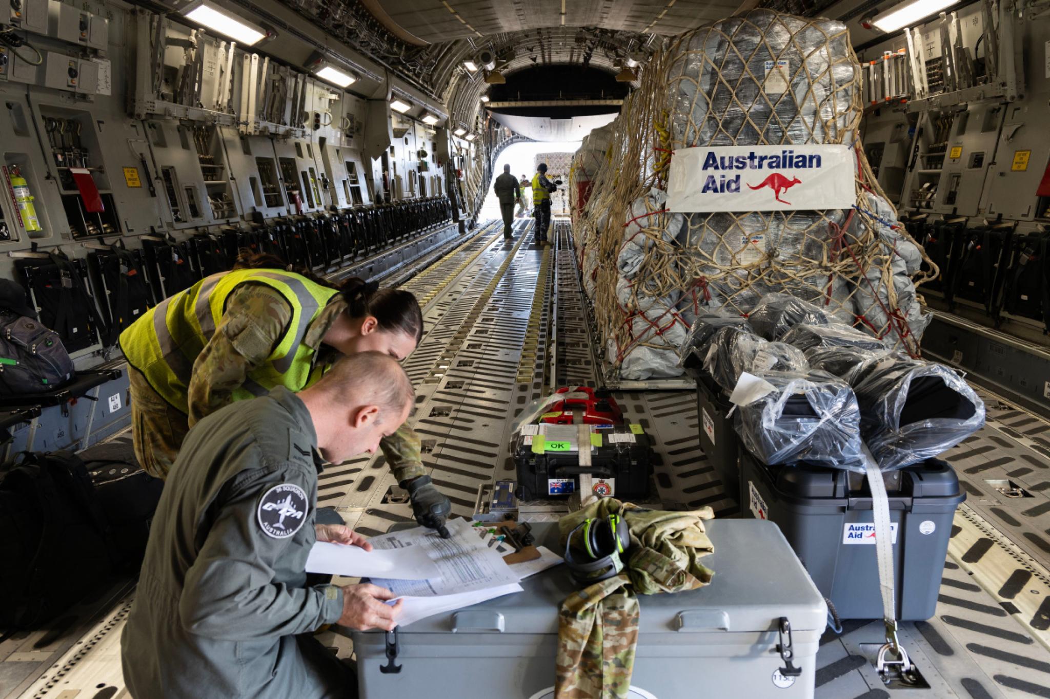 Australian and UK aid shipment to Enga Province in Papua New Guinea.