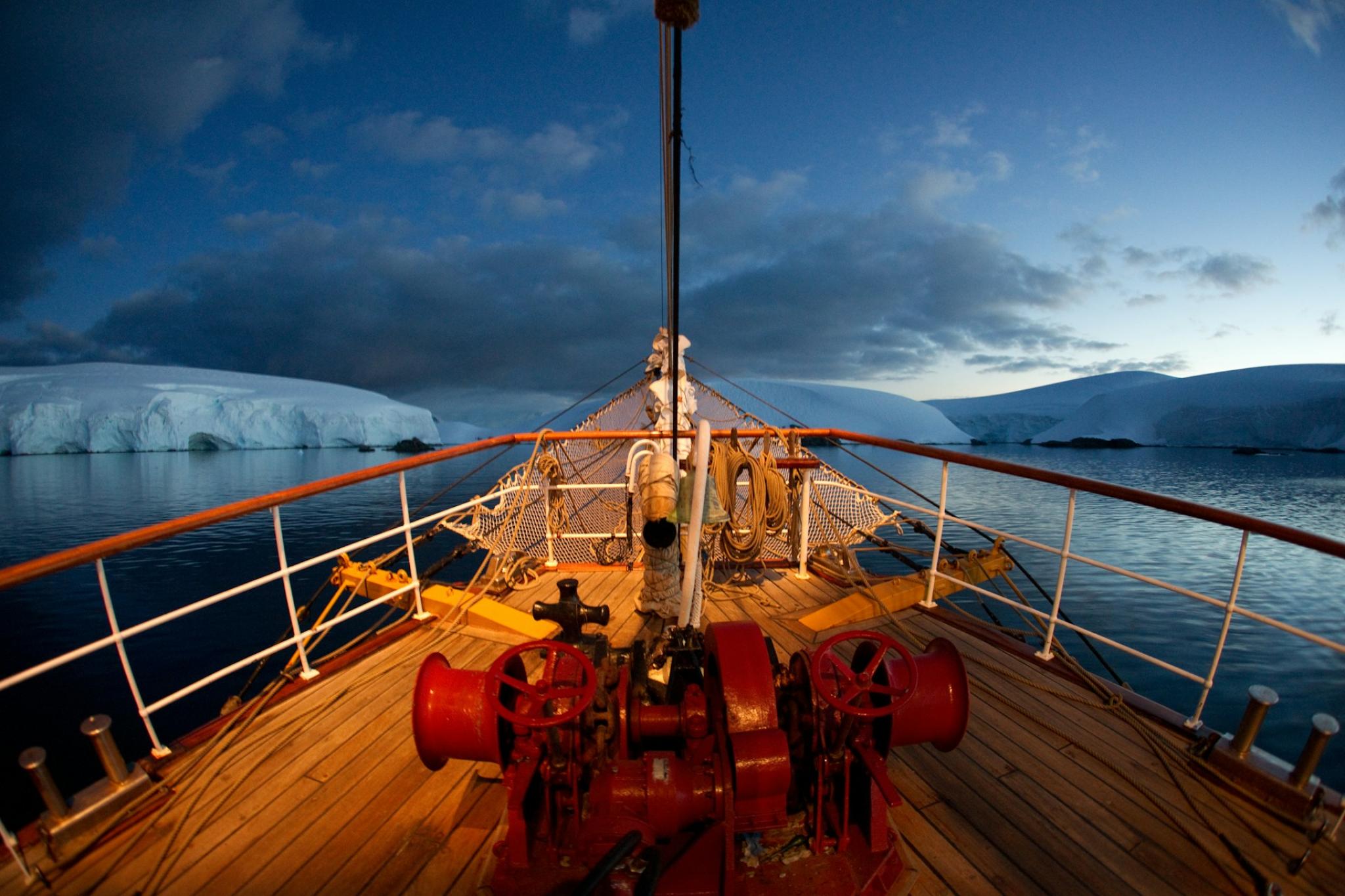 Boat in Antarctica