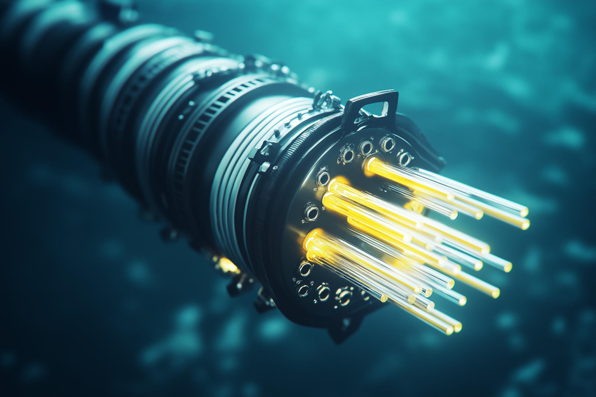 High tech submarine fiber optic cable