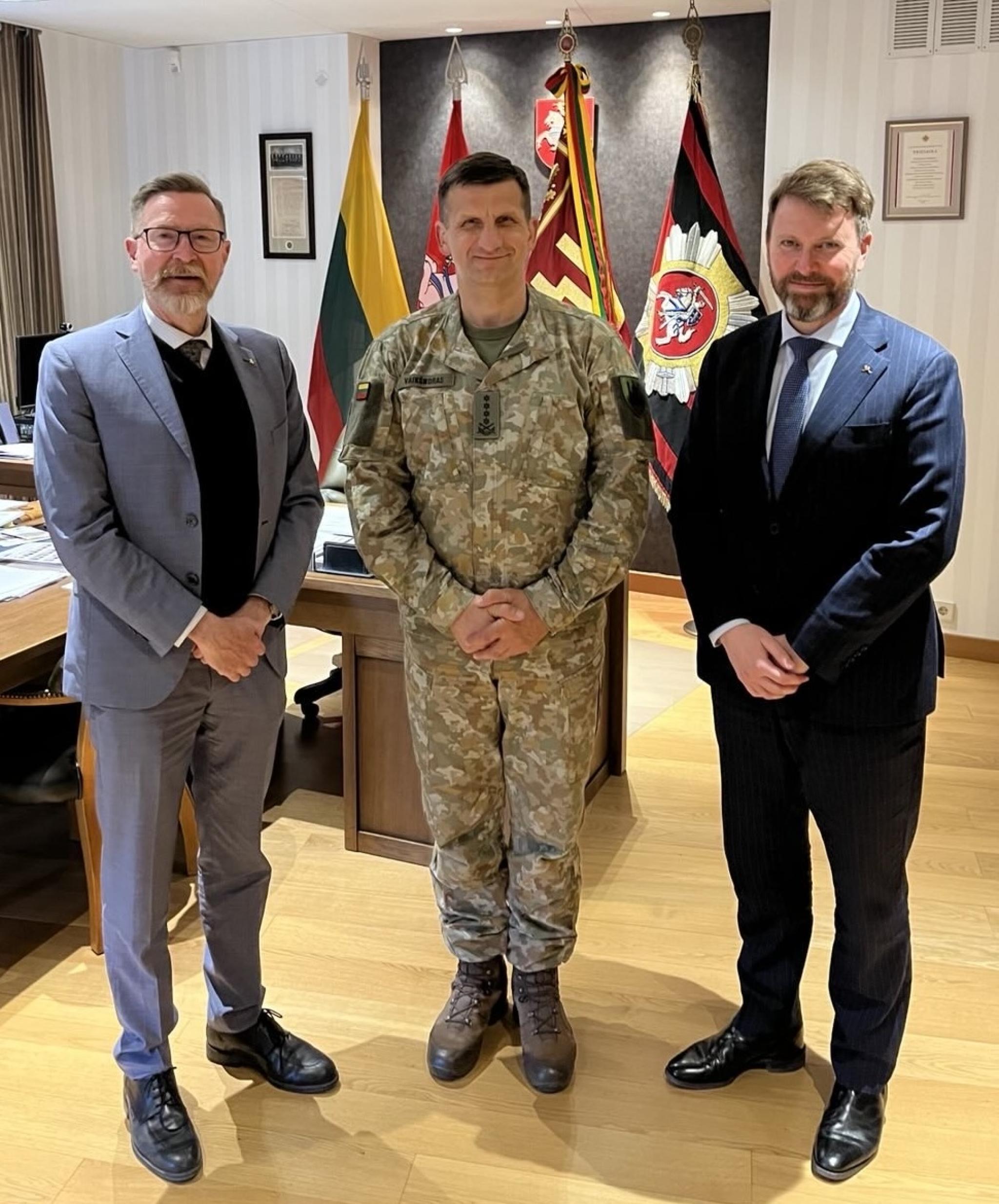 Professor Rory Medcalf with the Lithuanian Chief of Defence