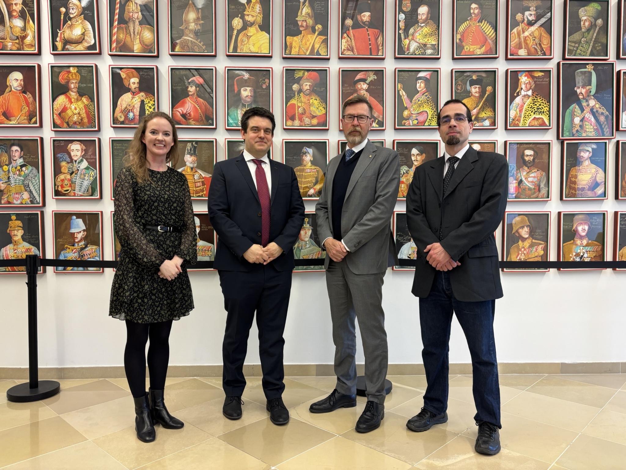 Professor Medcalf at the Hungarian public service Academy