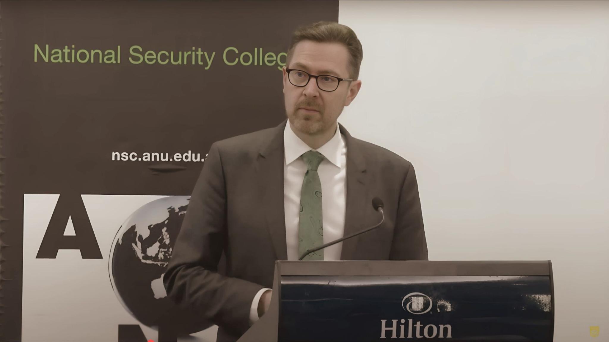 Rory Medcalf at an ANU seminar