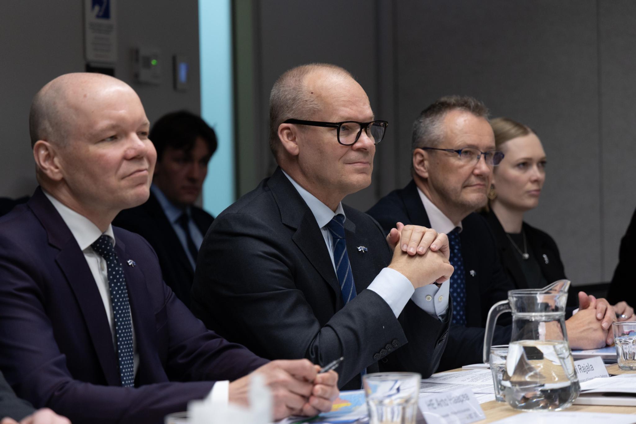 His Excellency Mr Arto HAAPEA, Ambassador of Finland with Mr Pasi Rajala, Finland’s Secretary of State to the Ministers for Foreign Affairs and Defence