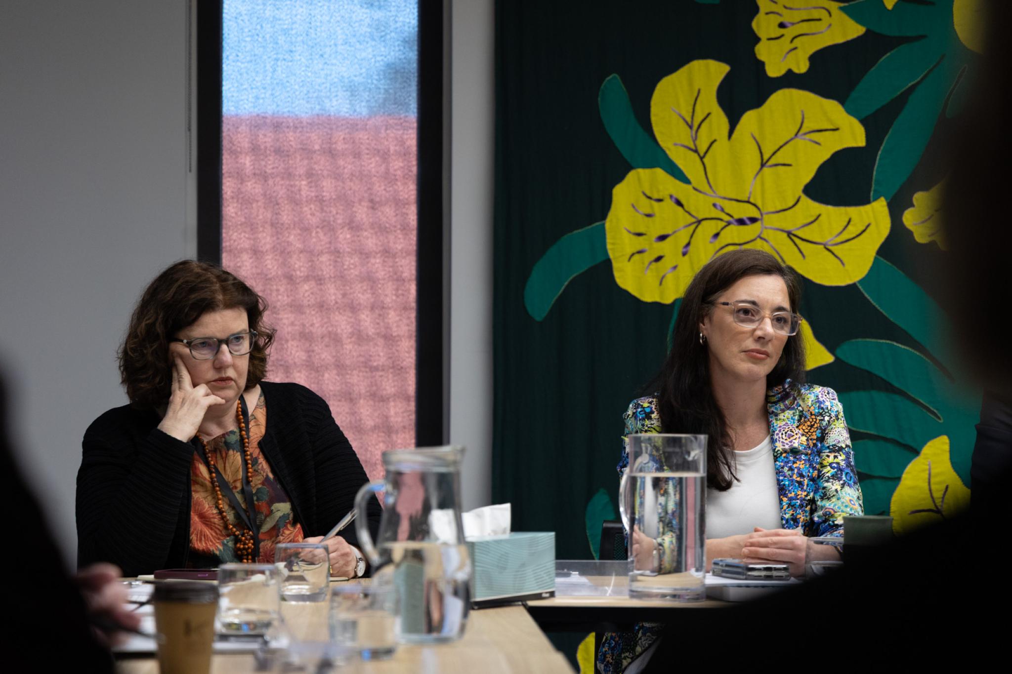 Dr Carolyn Bull, Director of RAND Australia with Sally Bulkeley, Deputy Head of College