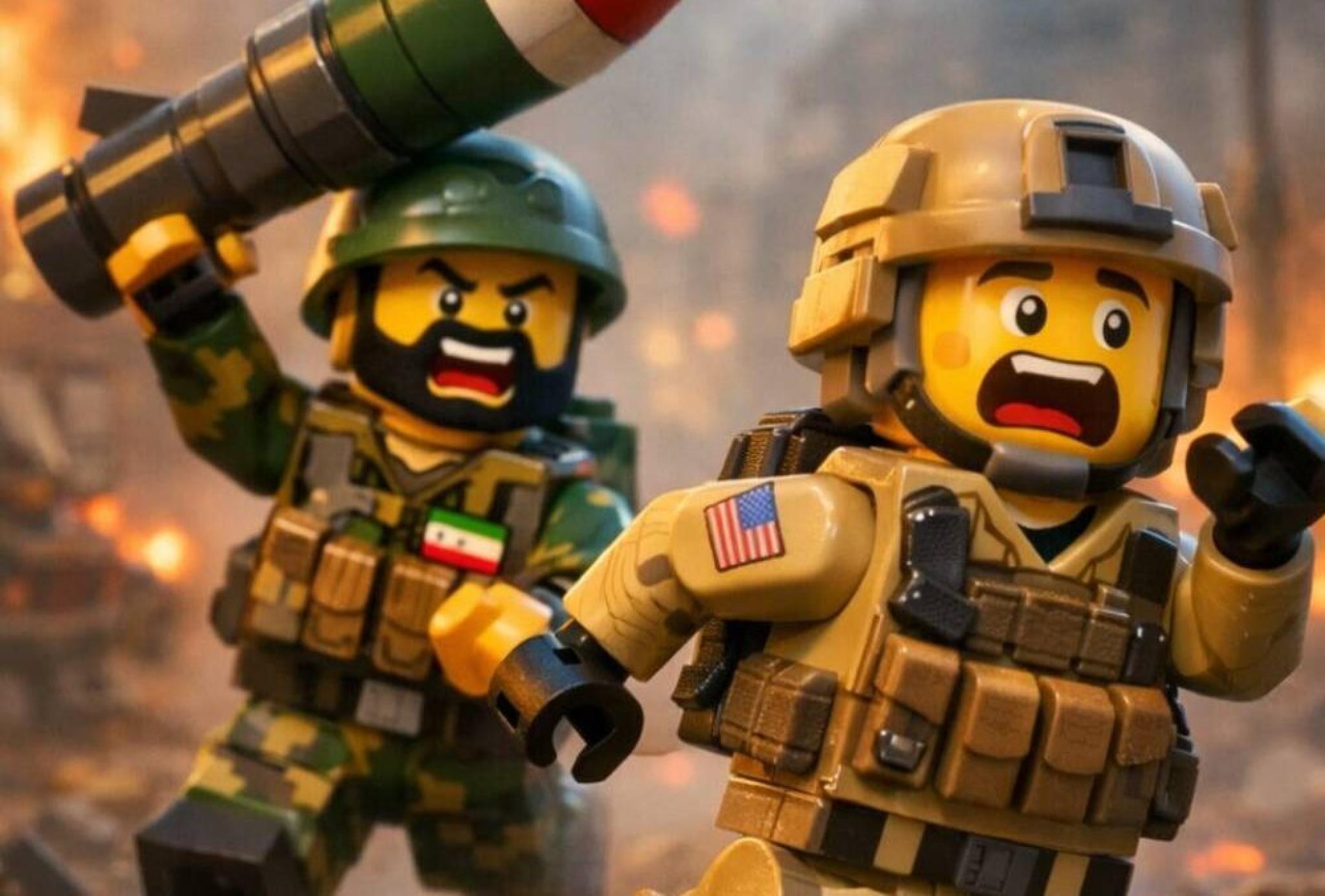 Image of AI-generated Lego soldiers