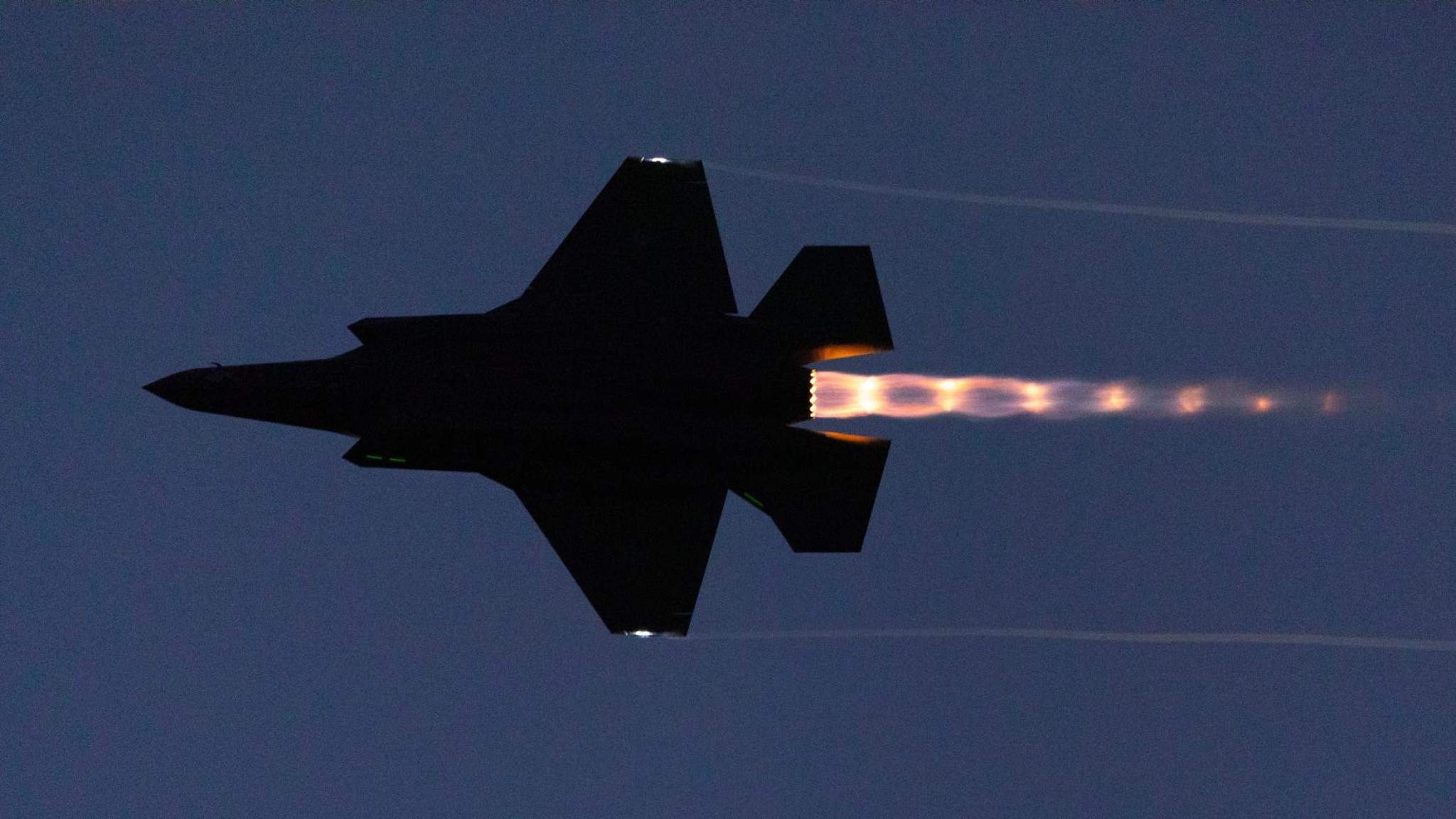 A Royal Australian Air Force F-35A Lighting II aircraft flies over Canberra as part of Skyfire 2026. Picture: Department of Defence