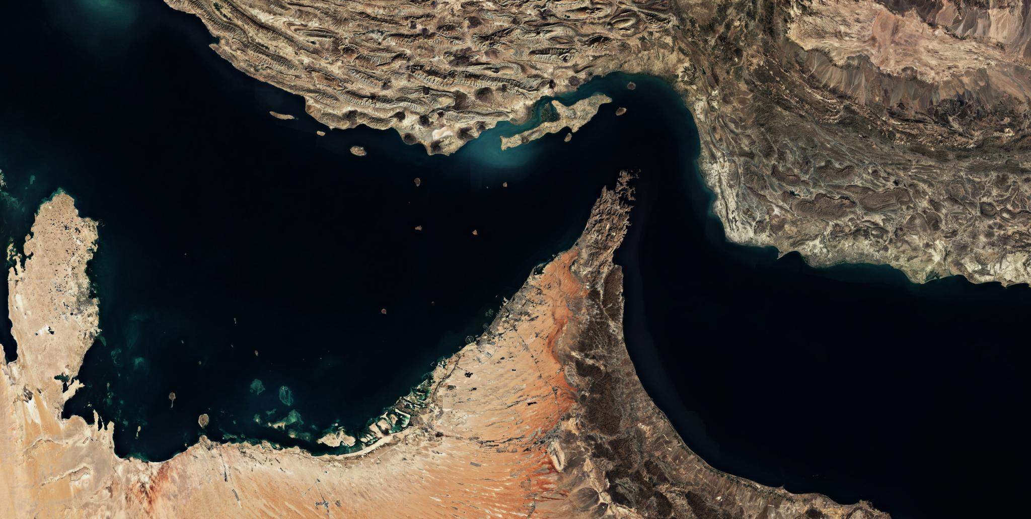 Strait of Hormuz satellite image