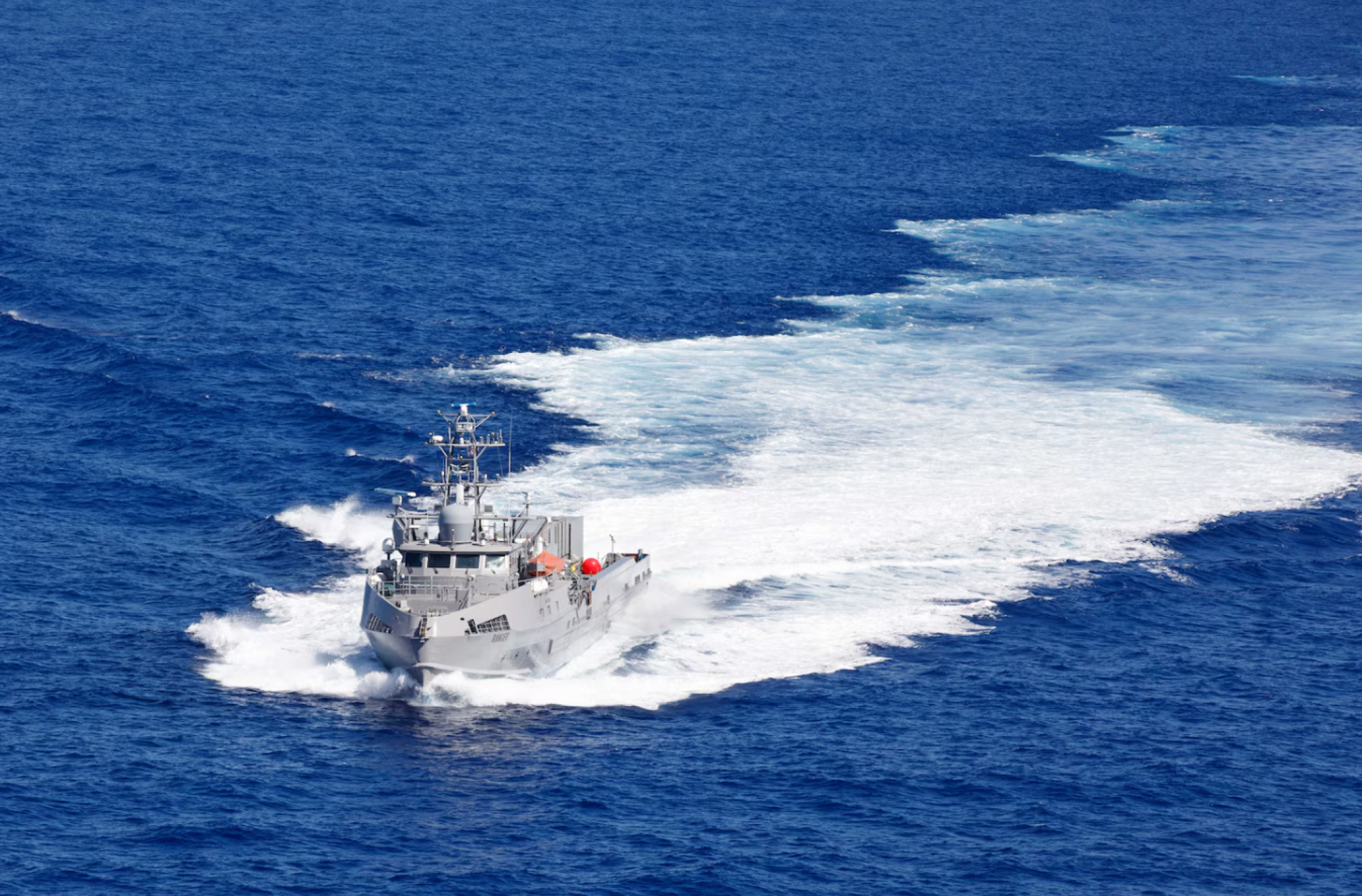 Unmanned surface vessel (USV) Ranger transits the Pacific Ocean, 2023