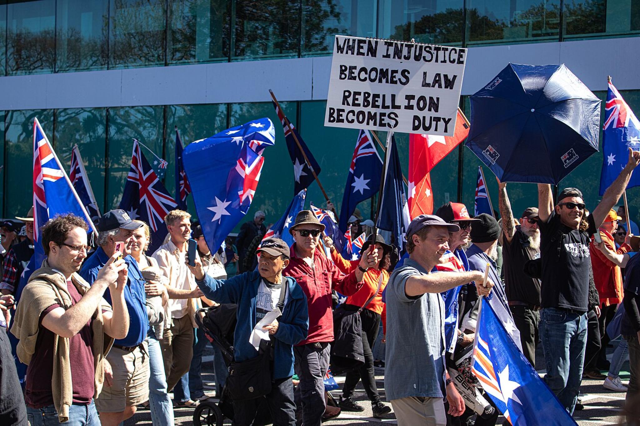 March for Australia Protestors In Perth, WA (2025)