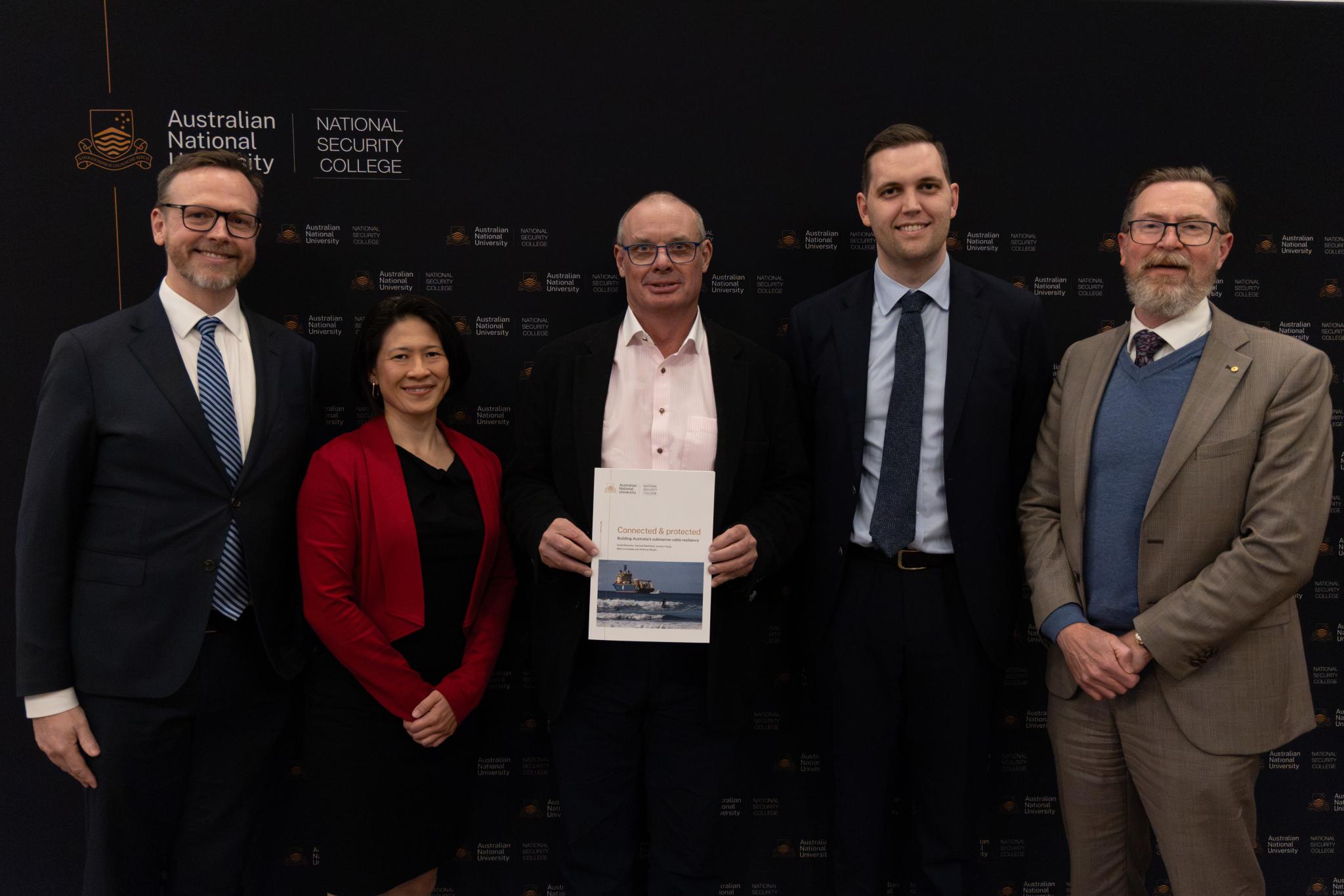Justin Burke, Jocelinn Kang, David Brewster, Samuel Bashfield and Rory Medcalf