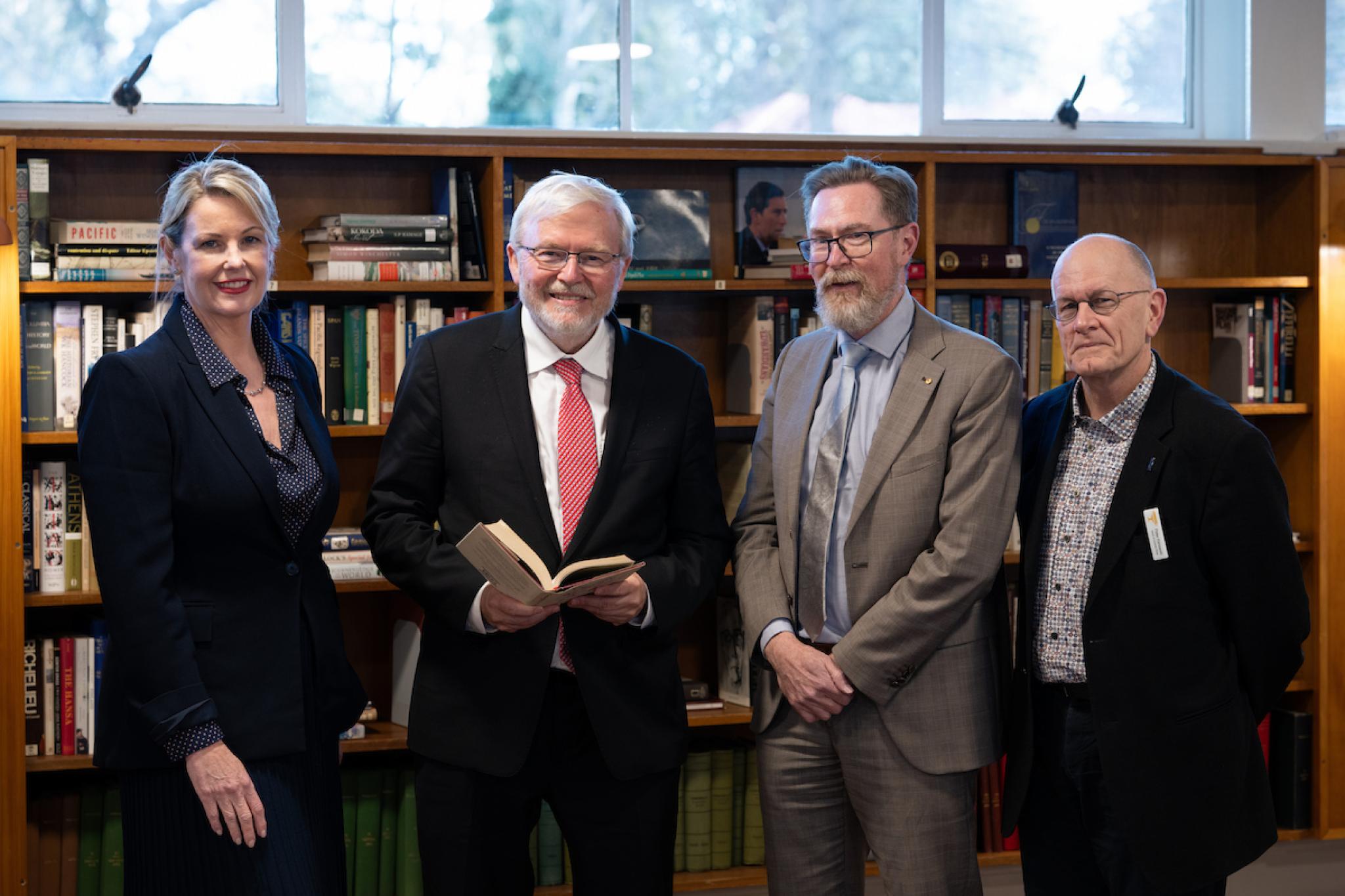 Professor Rebekah Brown, Dr Kevin Rudd, Professor Rory Medcalf and Professor Peter Kanowski