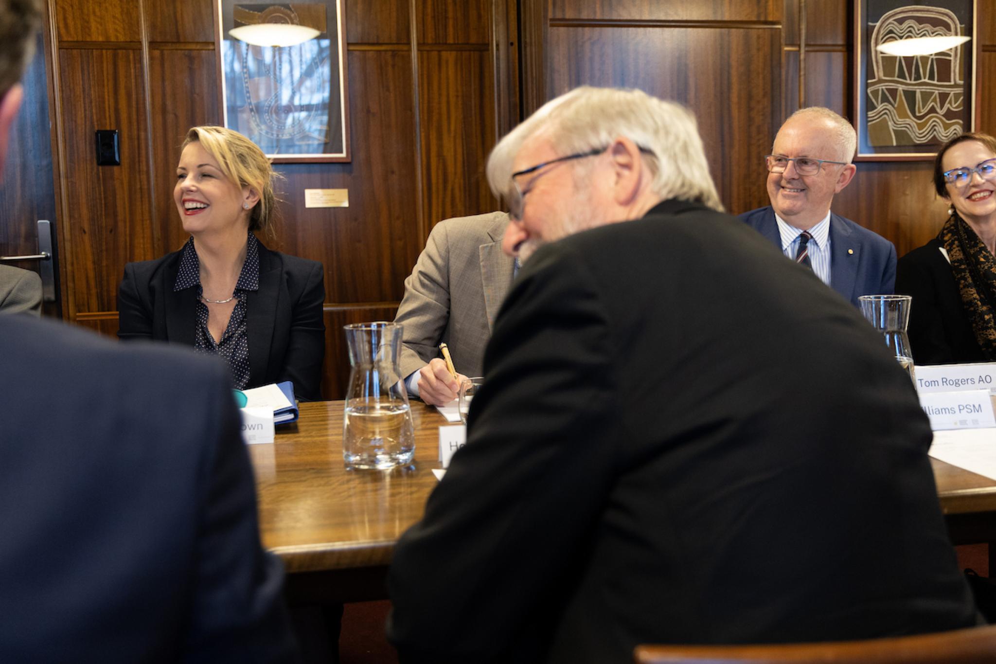 Dr Kevin Rudd and Professor Rebekah Brown at NSC roundtable Dr Kevin Rudd and Professor Rebekah Brown at NSC roundtable