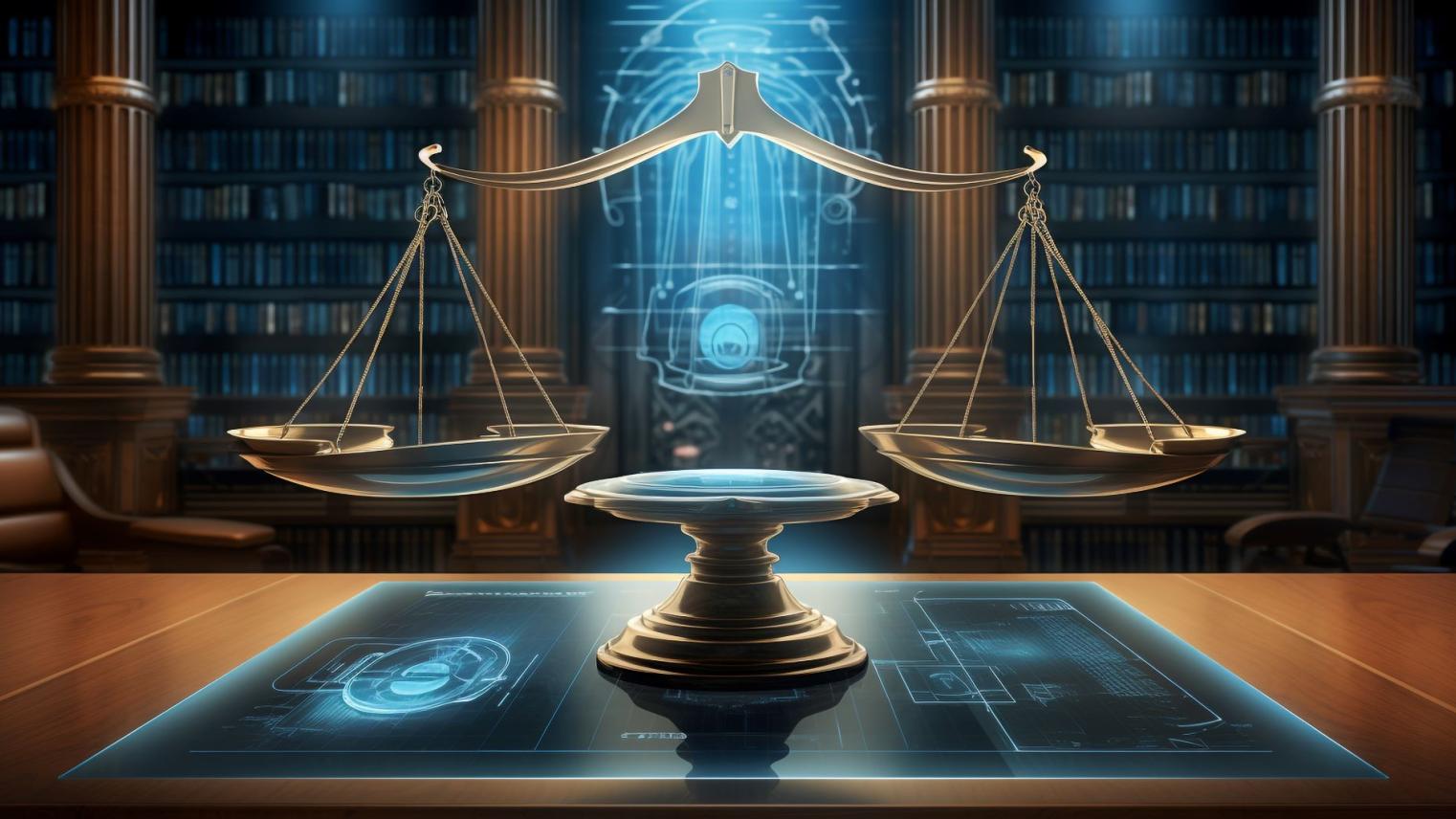 Image displaying the scales of justice