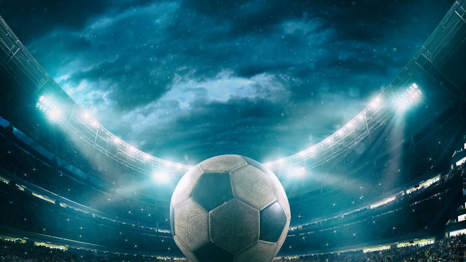 Image of a football in a stadium