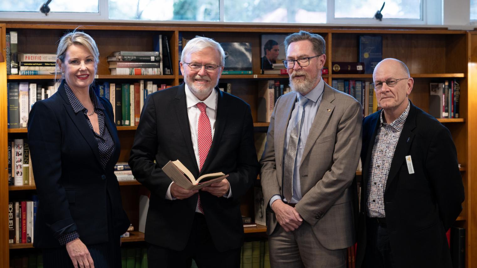 Professor Rebekah Brown, Dr Kevin Rudd, Professor Rory Medcalf and Professor Peter Kanowski