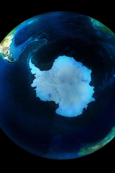 Image of Antarctica on a globe. Image: Adobe stock