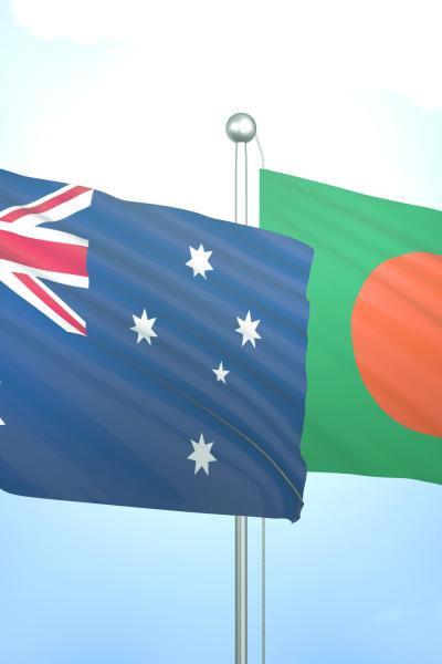 Flags of Australia and Bangladesh