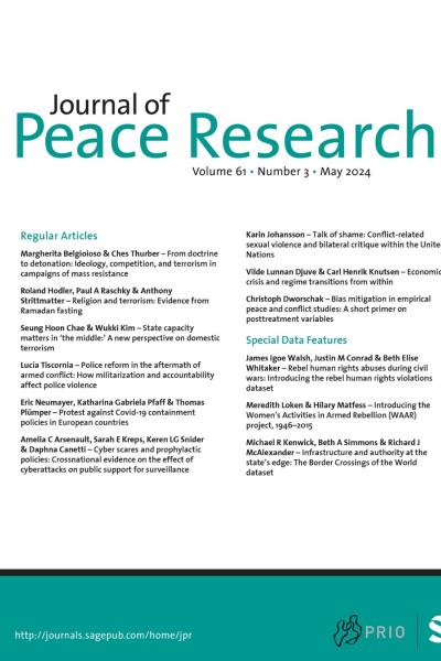 Journal of Peace Research cover